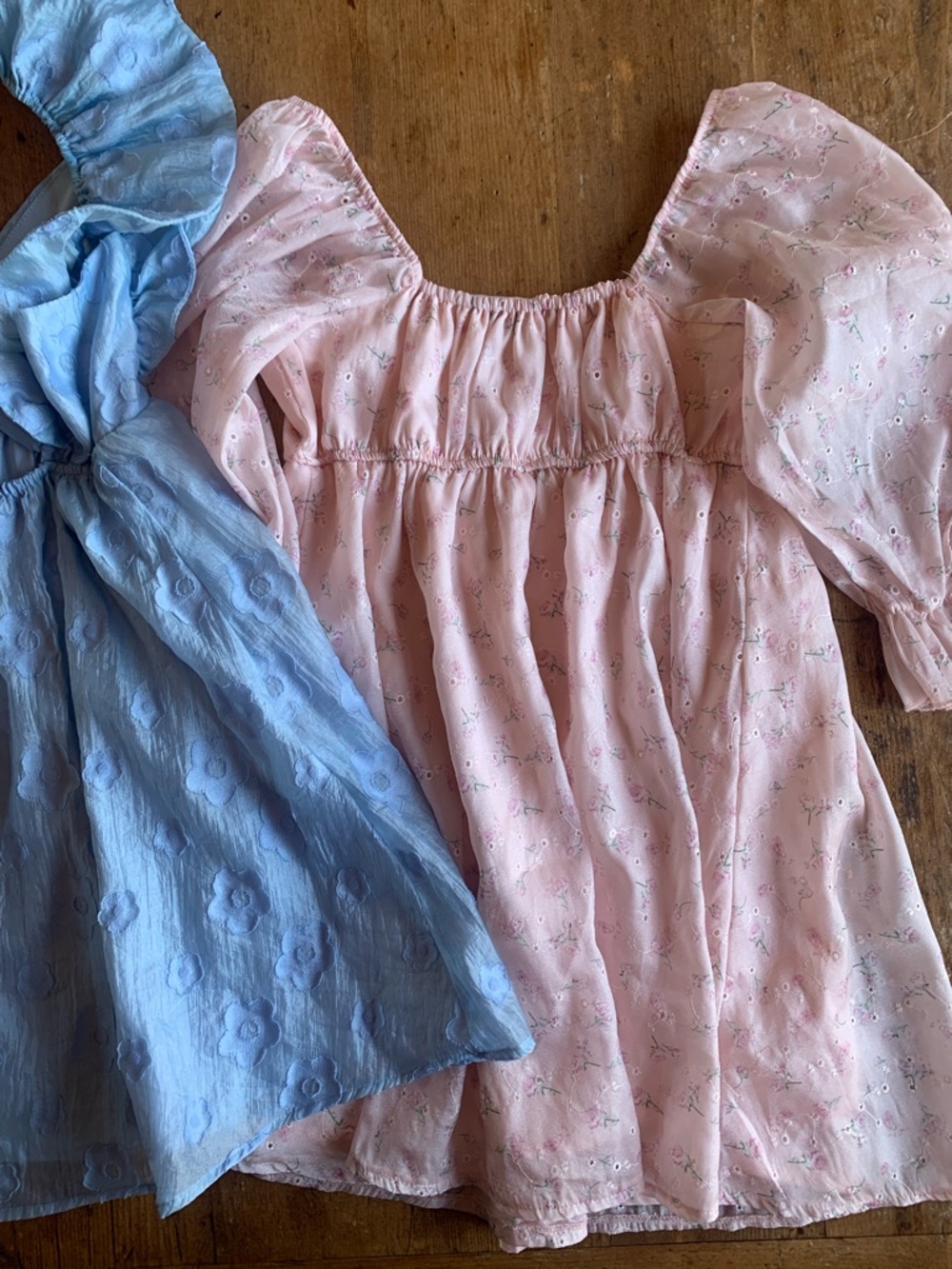 Thirty Thirty Blue and Pink Floral Dresses-Two